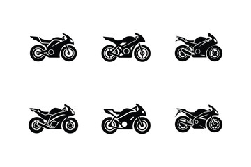 Obraz premium sport bike silhouette vector illustration