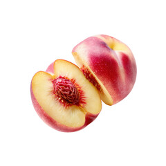 Juicy Nectarine Peach Halves, Fresh Fruit, Summer Produce