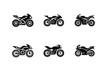 Naklejka premium sport bike icon silhouette vector illustration