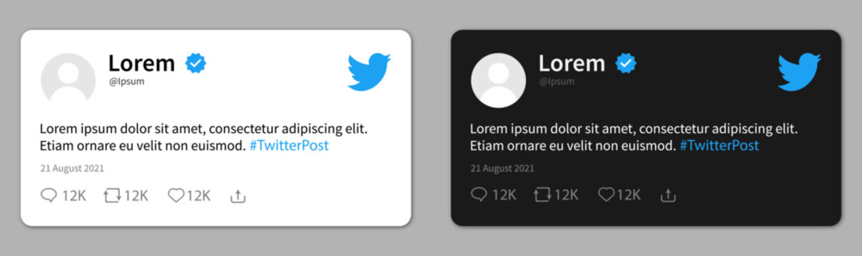 Twitter post template