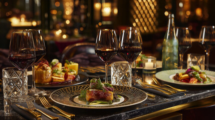 glasses of champagne on table