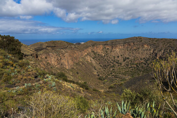 Caldera de Bandama Gran Canaria Spain - nature reserve after volcanic eruption