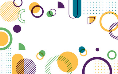 Geometric models background in flat design