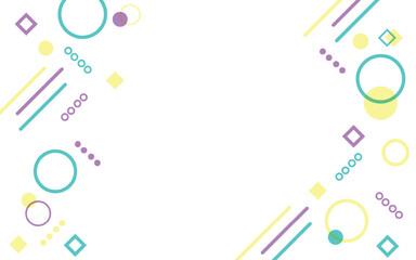 Pastel Color Memphis Geometric Simple Background