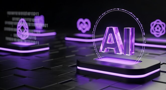 Futuristic ai concept with holograms and technology backgrounds