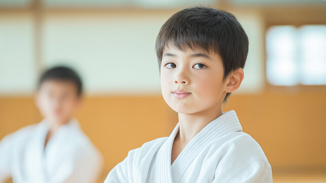 格闘技家　日本人 侍 男の子 空手家 武術家 柔道家 極真空手 型 KARATE JUDO DOUGI NINJA	
