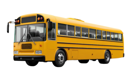 Yellow School Bus: A classic yellow school bus, a symbol of education and childhood, stands ready for its daily route, representing safety and the journey of learning.
