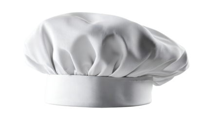 White chef hat on a white isolate background.