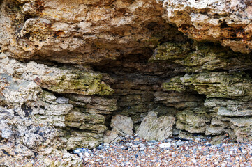 Rocky little cave formation, abstract rock landscape, u.k.