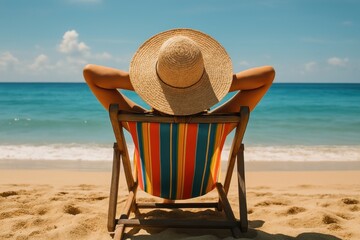 Relaxing beach summer vacation