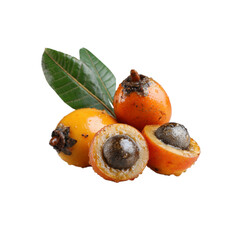 Fresh, Juicy Ucuuba Fruits with Leaves - Tropical Exotic Food