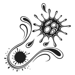 black blot vector illustration