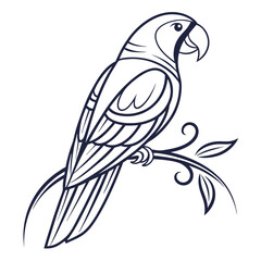 Obraz premium vector illustration of a bird