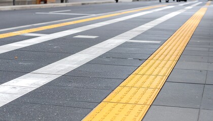 City street with tactile paving