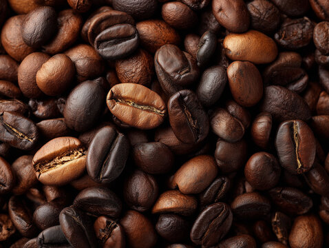International Coffee Day coffee beans background - Powered by Adobe