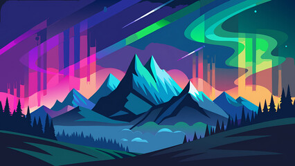landscape with mountains