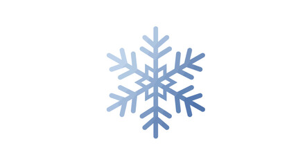 Sixpointed snowflake graphic light blue gradient on white background