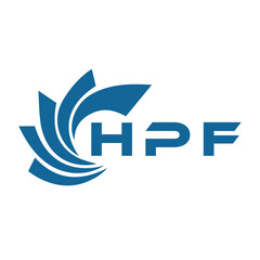 Obraz premium HPF letter design. HPF letter technology logo design on a white background. HPF Monogram logo design for an entrepreneur and business.