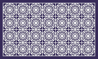 Intricate cabinet fretwork door panel design for woodworking