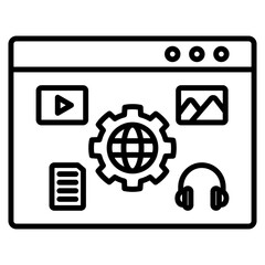 WCMS icon on white background