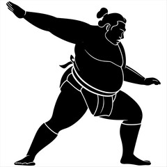 silhouette of a sumo