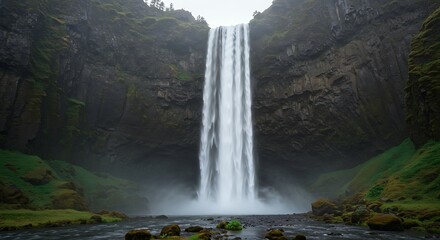 A steampunk city with large gears and a bridge spanning a river under a cloudy sky backdrop view