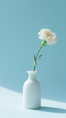 white flower in vase