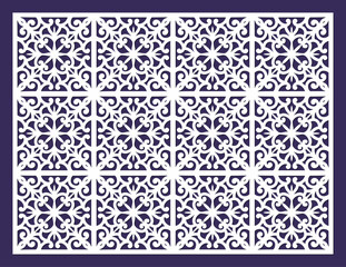 White ornamental geometric pattern, a decorative element with intricate details and symmetrical design vector
