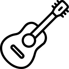 Simple acoustic guitar icon with a clean modern design