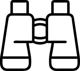 Illustration of binoculars observing wildlife in nature