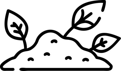 Illustration of a compost pile with fallen autumn leaves