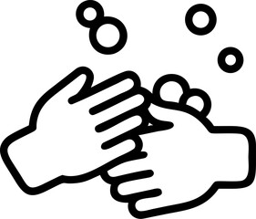 Clean hands with sparkling bubbles illustration