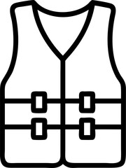 Simple life jacket icon for safety and rescue illustrations