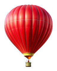 Obraz premium red hot air balloon aircraft celeb isolated on white background PNG , AI GENERATED
