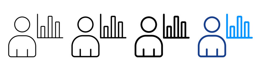 Trader Icon Multiple Outline Collection Set