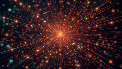 Fototapeta premium Pump laser excites ions into a higher energy.