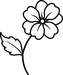  freesia vector line art illustration