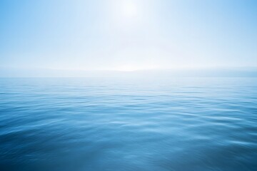Obraz premium Ocean background with smooth blue tones, no objects, pure natural scene, wide clean canvas space.