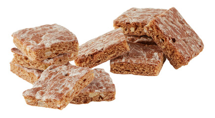 Bread, crackers cut out isolated transparent background