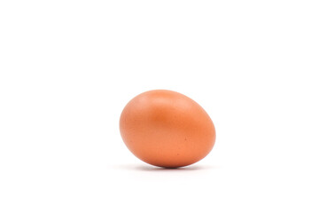 Eggs on a white background are a good source of protein. which helps build and repair worn out parts of the body.