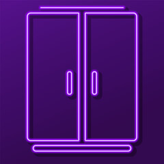fridge neon sign, colorful modern design trends on black background. Vector illustration.