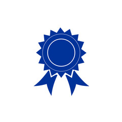 Blue ribbon on a white background. Vector illustration