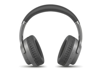 Headphone Front and Back View Isolated on White Background