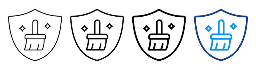 Clean Icon Multiple Outline Collection Set © Naba