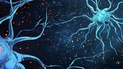 Neurons communicating in the brain, creating neural network and connections - Powered by Adobe