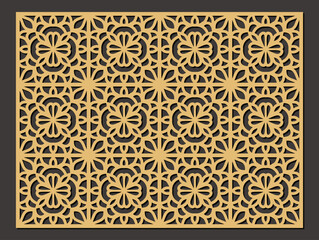 Laser cut pattern. Vector collection of cutting templates with abstract geometric ornament