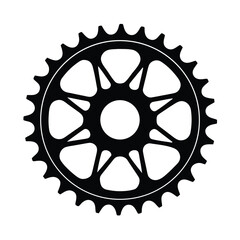 Bicycle sprocket  silhouette vector, Set of Bicycle sprocket  silhouette vector 