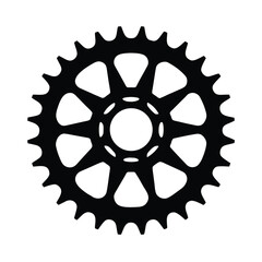 Bicycle sprocket  silhouette vector, Set of Bicycle sprocket  silhouette vector 