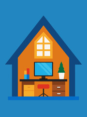 cozy cabin style home office rustic decor