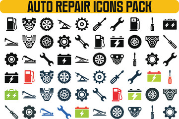 Ultimate Auto Repair Icon Pack 50 Professional Icons for Mechanics
